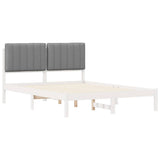Bed Frame with Upholstered Headboard Light Grey 140 x 200 cm 878048