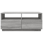 ZNTS Coffee Table with LED Lights Grey Sonoma 90x49x40 cm 839838