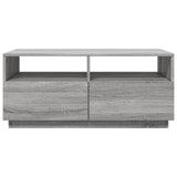 ZNTS Coffee Table with LED Lights Grey Sonoma 90x49x40 cm 839838