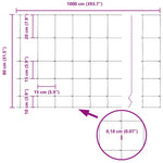 Field Fence Silver 100 x 0.8 m Galvanised steel 42005857