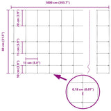 Field Fence Silver 100 x 0.8 m Galvanised steel 42005857