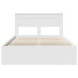 Bed Frame with Headboard White 160 x 200 cm Solid Pine Wood 3409735