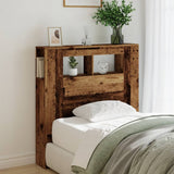 LED Headboard Old Wood 100x18.5x103.5 cm Engineered Wood 857682