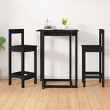 Bar Chairs 2 pcs Black 40x41.5x112 cm Solid Wood Pine 822146