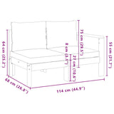 Garden Sofa with 1 Armrest 2-Seater Solid Wood Acacia 367630
