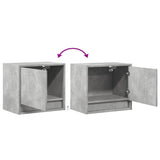 Wall-mounted Bedside Cabinets with LED Lights 2 pcs Concrete Oak 852082