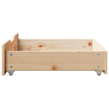 Under-Bed Drawers with Wheels 2 pcs 65x55x17 cm Solid Wood Pine 850935