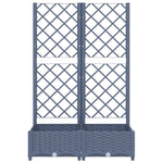 ZNTS Garden Planter with Trellis Dark Grey 80x40x121.5 cm PP 318250