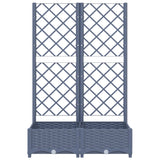 ZNTS Garden Planter with Trellis Dark Grey 80x40x121.5 cm PP 318250