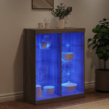 Sideboard with LED Lights Grey Sonoma 81x37x100 cm 836719