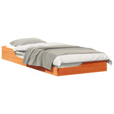 Bed Frame Wax Brown 80 x 210 cm Solid Pine Wood 873402