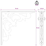 Wall Shelf Brackets 12 pcs Antique White 10 x 10 x 2.8 cm Steel 42038828