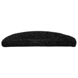 Stair Mats 20 pcs 56x17x3 cm Black Half Round 3365838