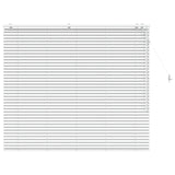 Venetian Blind White 160 x 130 cm 35 mm Solid Paulownia Wood 42015403