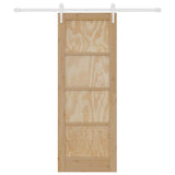 Sliding Door ORKDAL Brown 73.5 x 198.5 cm Solid Pine Wood 3333690