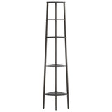 5-Tier Corner Shelf Black 45.5x31.5x180 cm 336396