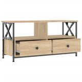 TV Cabinet Sonoma Oak 90x33x45 cm Engineered Wood&Iron 831794