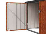 Garden Storage Box Brown 151.5 x 82 x 110.5 cm Steel 42011284