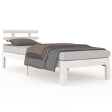 Bed Frame without Mattress White 75x190cm Small Single 814715