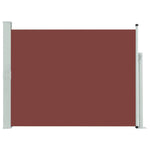 Patio Retractable Side Awning 140x500 cm Brown 48399