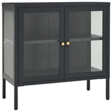 Sideboard Anthracite 70x35x70 cm Steel and Glass 336066