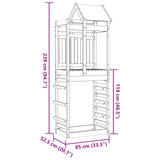 Play Tower Brown 85 x 52.5 x 239 cm Solid Pine Wood 3417196
