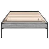 Bed Frame without Mattress Grey Sonoma 75x190 cm Small Single 845059