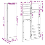 Mirror Jewellery Cabinet Wall Mounted 30x8.5x106 cm 353216