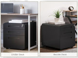 Lockable File Cabinet with 3 Drawers, Vertical Office Drawer for A4, Letter, Legal Size, Anti-tilt T3398P344518
