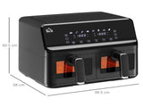 8L Dual Basket Air Fryer, 8-in-1 Air Fryer Oven with Digital Display, Visible, Timer, Preheat for T3398P329930