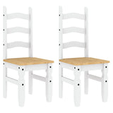 3 Piece Dining Set PANAMA White Solid Wood Pine 3345202