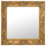 Wall Mirror Baroque Style 50x50 cm Gold 320313
