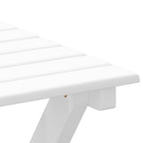 Rocking Chair with Foldable Table White Solid Wood Poplar 3281257