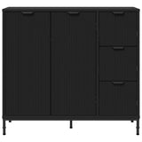 Sideboard with Drawer Black 89.5 x 33 x 82 cm Engineered Wood 883455