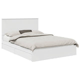 Storage Bed with Headboard White 140 x 200 cm Engineered Wood 3411201