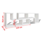 243066 TV Cabinet Double L-Shaped White