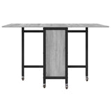 Folding Dining Table with Castors 130 x 80 x 76.5 cm steel PB 8006046