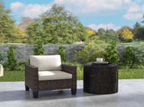 Single Rattan Armchair, with Cushions - Brown T3398P315336