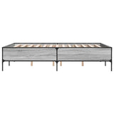 Bed Frame without Mattress Grey Sonoma 135x190 cm Double 3279815