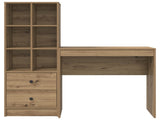 Desk with Drawer with Shelf with Storage 2 pcs Artisan Oak 3337320