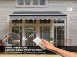 2.5 x 2m Electric Awning with Remote Controller, Aluminium Frame DIY Retractable Awning, UV30 Sun T3398P317570