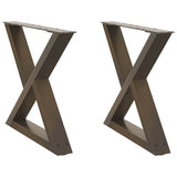 Coffee Table Legs 2 pcs Natural Steel 60x cm Steel 4012711