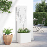 Garden Privacy Screen White 50 x 150 cm Cold-rolled steel 876484