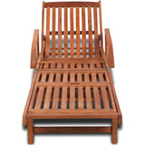 Sun Lounger Solid Acacia Wood 42592
