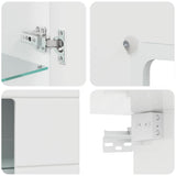 Wooden Cabinet with Storage High Gloss White 50 x 29 x 100 cm 880225