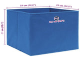 Storage Boxes 10 pcs Blue 32x32x32 cm Fabric 288339