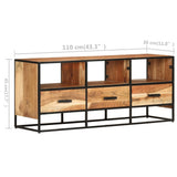 TV Cabinet 110x30x45 cm Solid Acacia Wood 327448