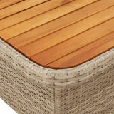 2 Piece Garden Dining Set with Cushions Beige Poly Rattan 3277415