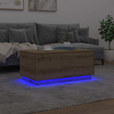 Coffee Table with LED Lights Artisan Oak 90x50x40 cm 857723