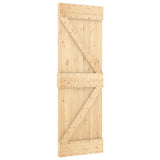 Sliding Door with Hardware Set 70x210 cm Solid Wood Pine 3203248